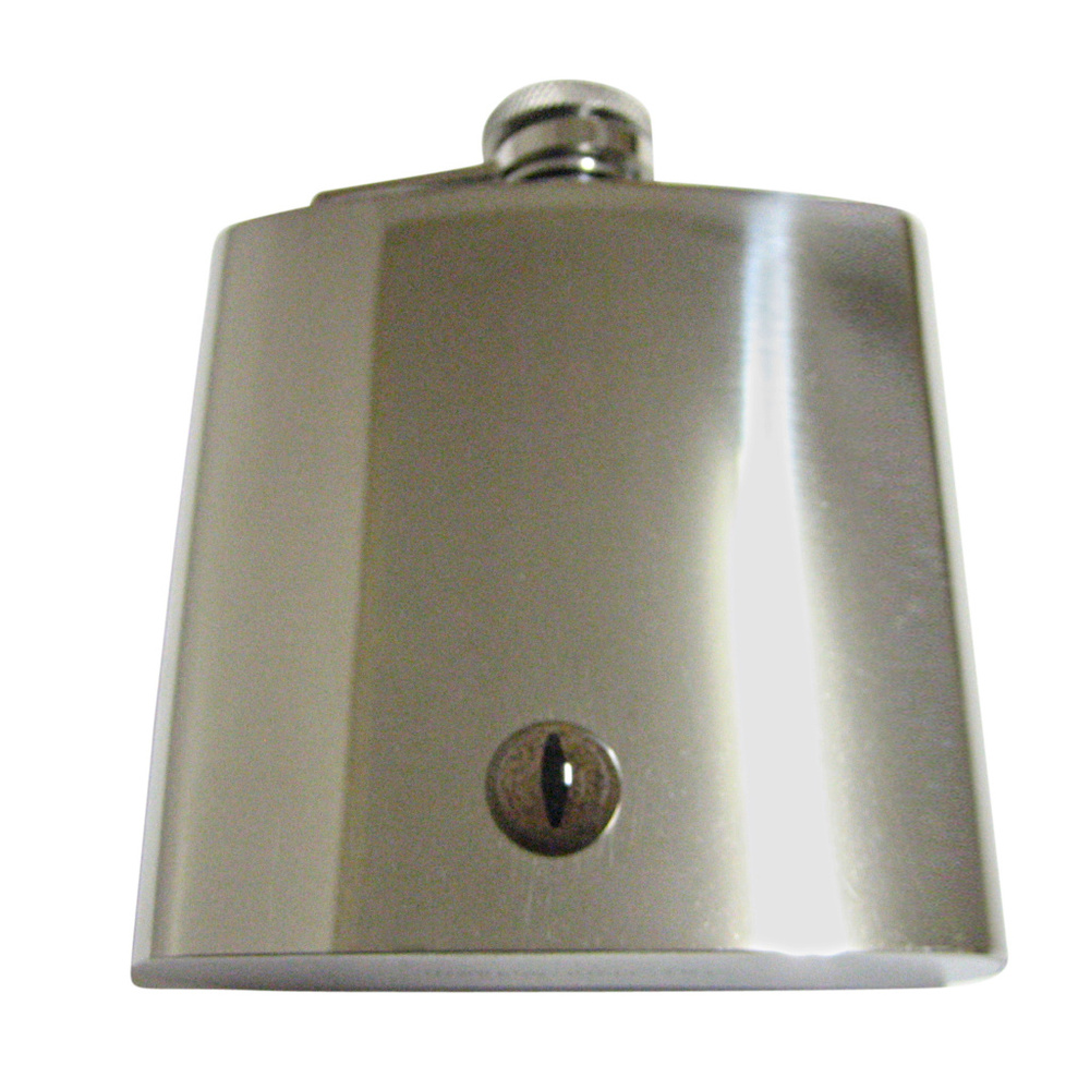 Reptile Brown Eye Design 6oz Flask